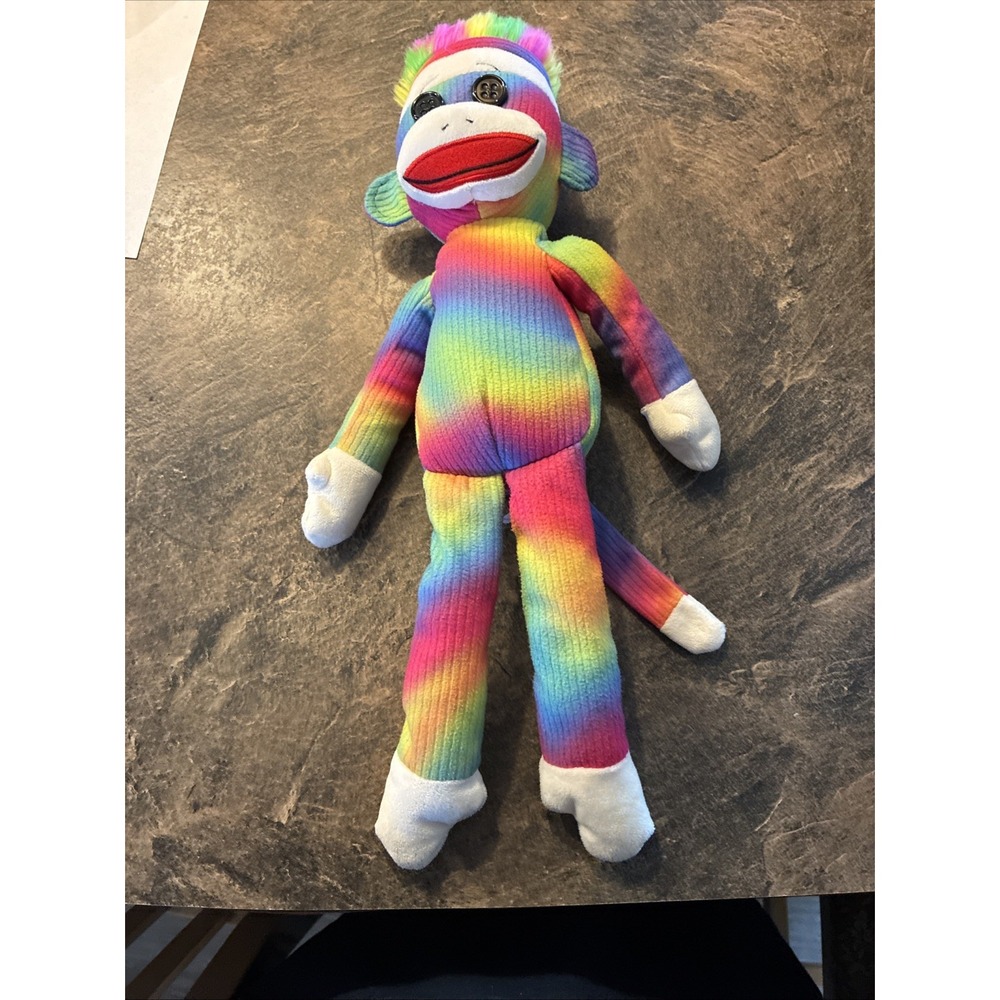 Ty Beanie ~ SOCK MONKEY ~ 16" tall ~ RAINBOW 11 Retired MED